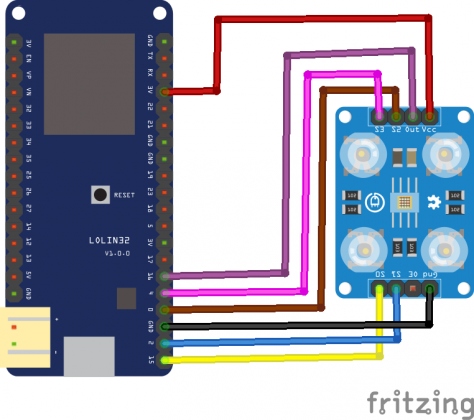 ESP32 TCS3200 Color Sensor Module example - ESP32 Learning