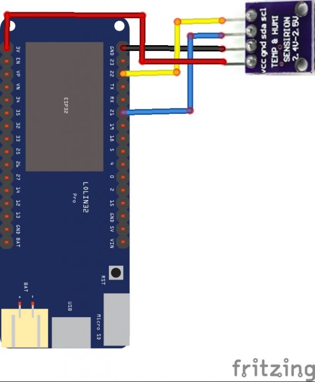 SHT35 humidity sensor and ESP32 board example - ESP32 Learning